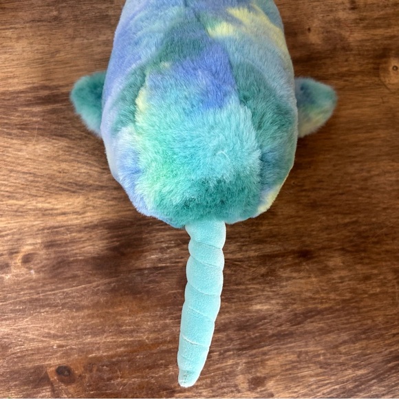 Douglas Ned Blue Green Narwhal 16" Plush Stuffed Animal Cuddle Toy Tie Dye 2023 - Picture 7 of 11
